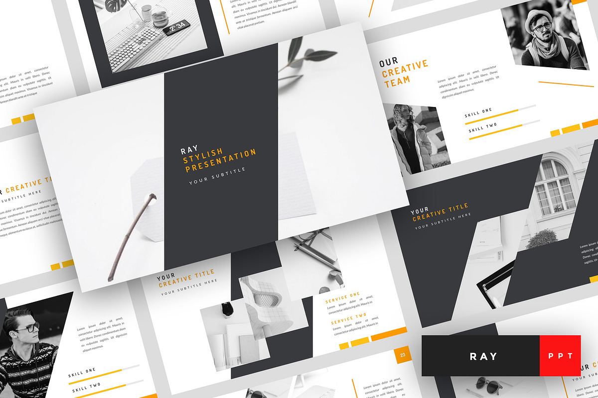 Ray - Stylish PowerPoint in PowerPoint Templates - product preview 8