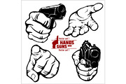 Hands with Guns and hand gestures -