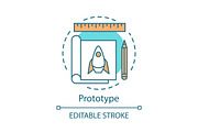 Product prototype concept icon