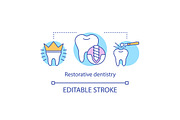 Restorative dentistry concept icon