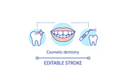 Cosmetic dentistry concept icon