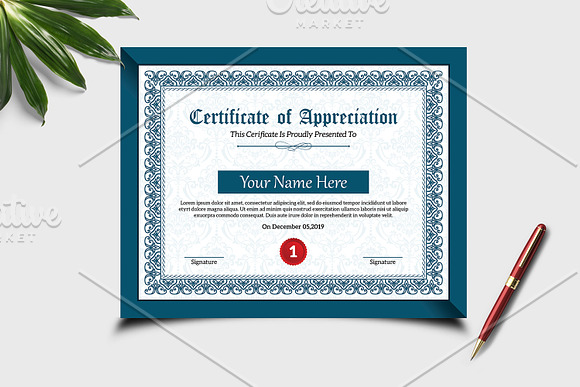 Certificate of Appreciation V21 in Stationery Templates - product preview 2