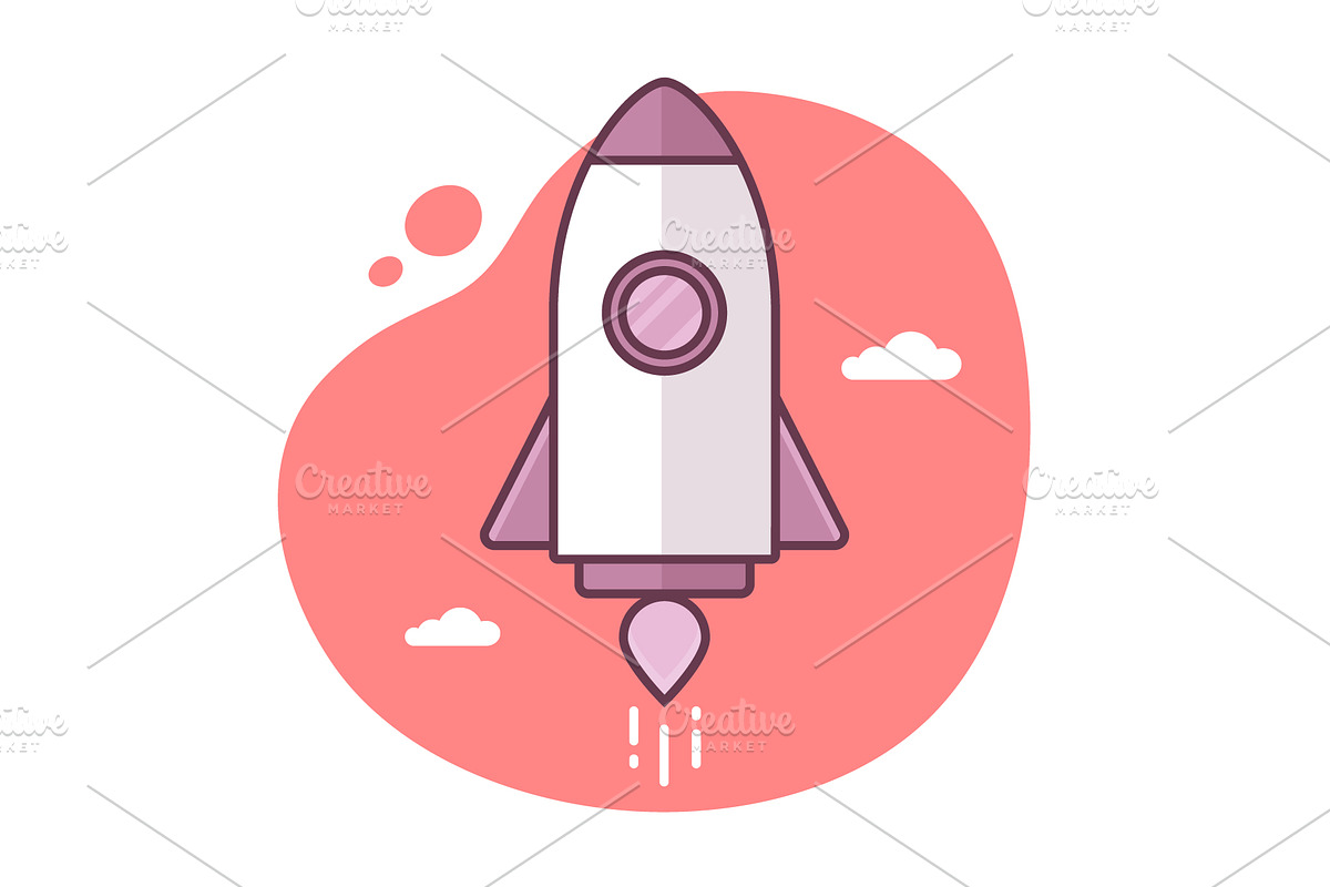 Rocket Startup Icon in Illustrations - product preview 8