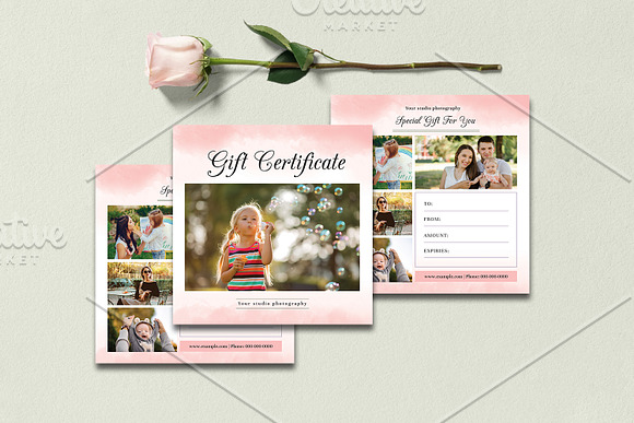 Photographer Gift Certificate V18 in Card Templates - product preview 1