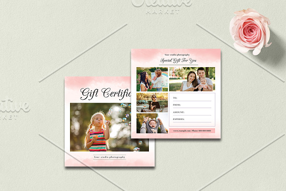 Photographer Gift Certificate V18 in Card Templates - product preview 2
