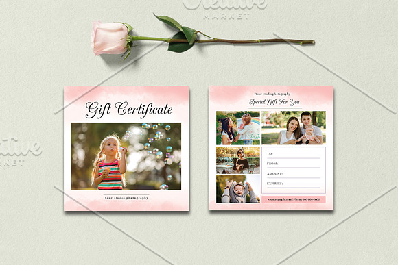 Photographer Gift Certificate V18 in Card Templates - product preview 3