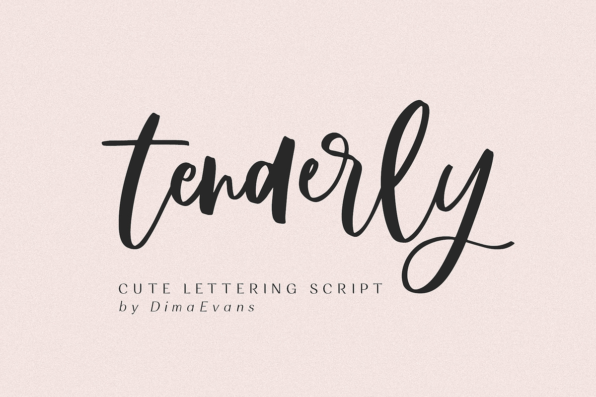 Tenderly / Luxury Script in Script Fonts - product preview 8