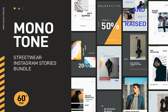 Monotone Instagram Stories Bundle in Instagram Templates - product preview 1