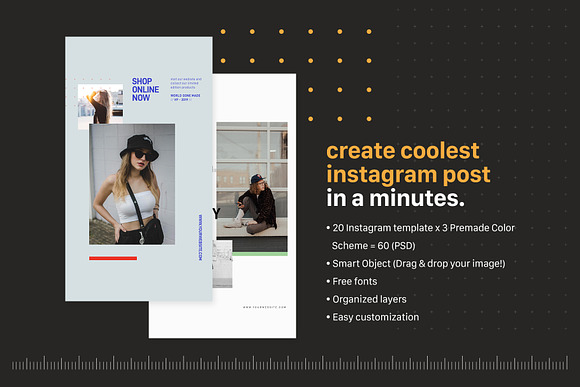 Monotone Instagram Stories Bundle in Instagram Templates - product preview 2