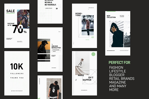 Monotone Instagram Stories Bundle in Instagram Templates - product preview 5