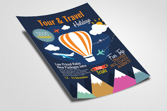Tour and Travel Agency Flyer in Flyer Templates - product preview 1