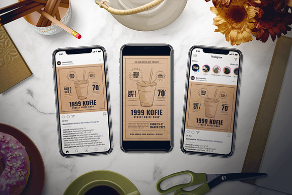 Coffee Shop Promotion Flyer Set in Flyer Templates - product preview 1