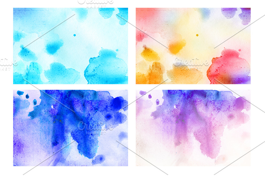 40 Watercolor backgrounds pack in Textures - product preview 8