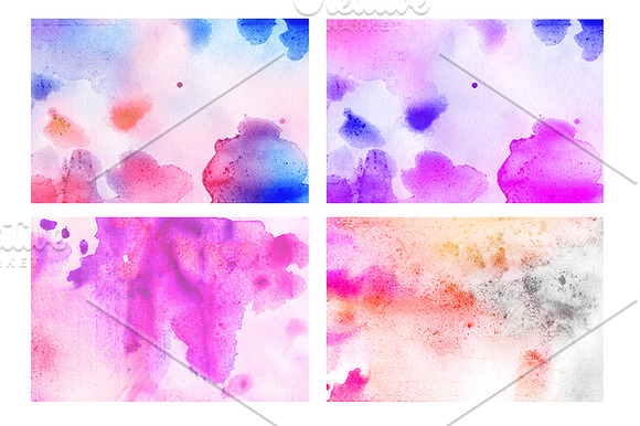 40 Watercolor backgrounds pack in Textures - product preview 1