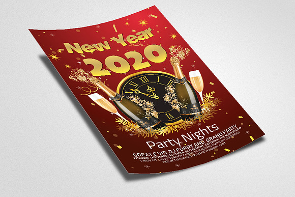 Happy New Year Party Flyer/Poster in Flyer Templates - product preview 1