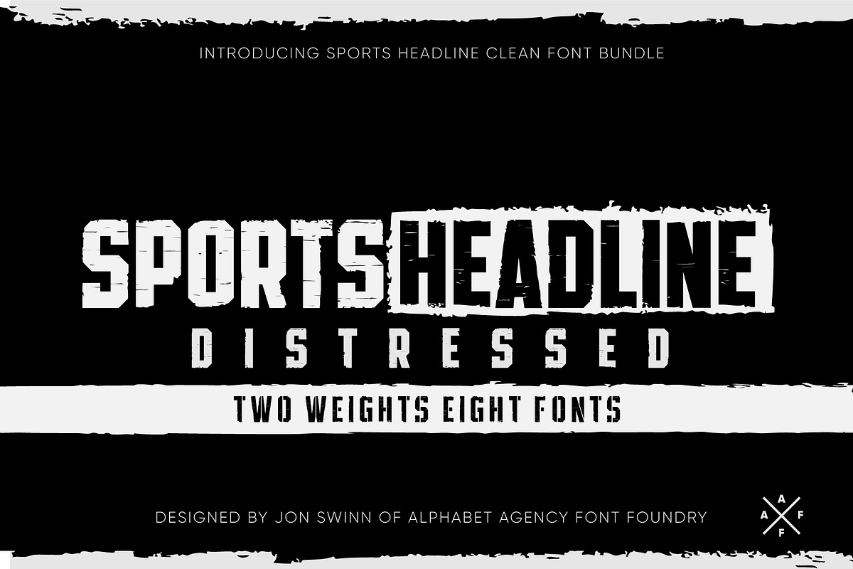 SPORTS HEADLINE DISTRESSED BUNDLE in Display Fonts - product preview 8