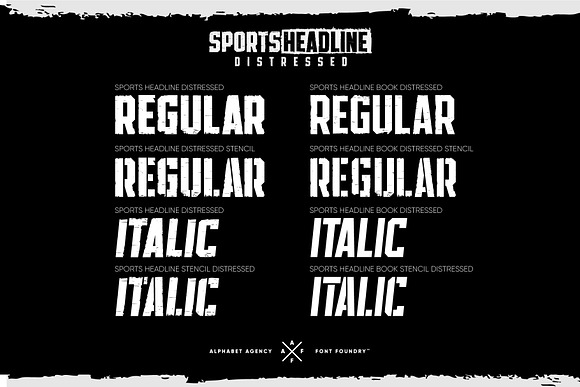 SPORTS HEADLINE DISTRESSED BUNDLE in Display Fonts - product preview 1