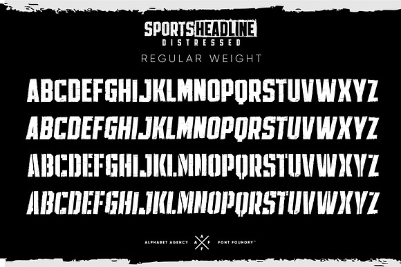 SPORTS HEADLINE DISTRESSED BUNDLE in Display Fonts - product preview 2