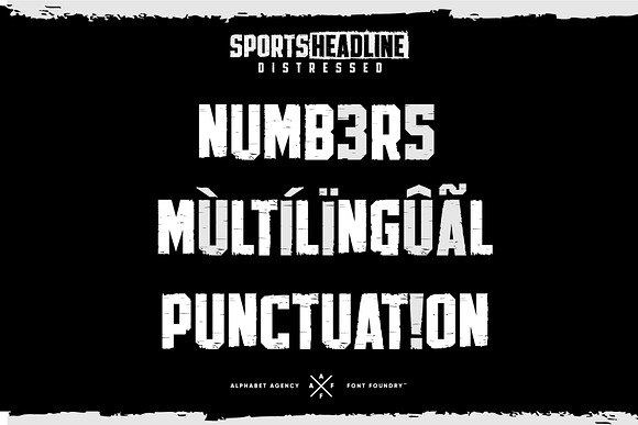 SPORTS HEADLINE DISTRESSED BUNDLE in Display Fonts - product preview 4