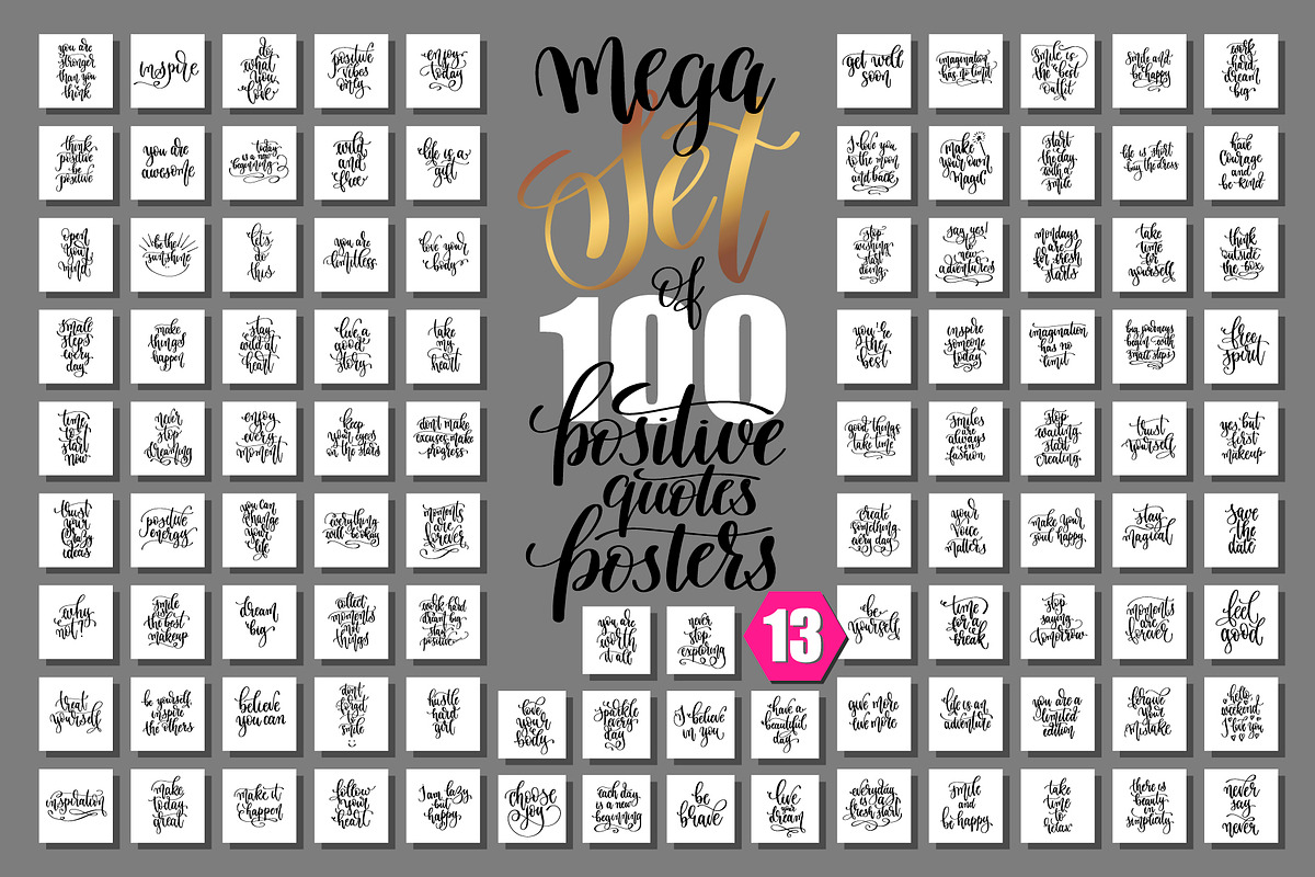 100 POSITIVE QUOTES in Flyer Templates - product preview 8