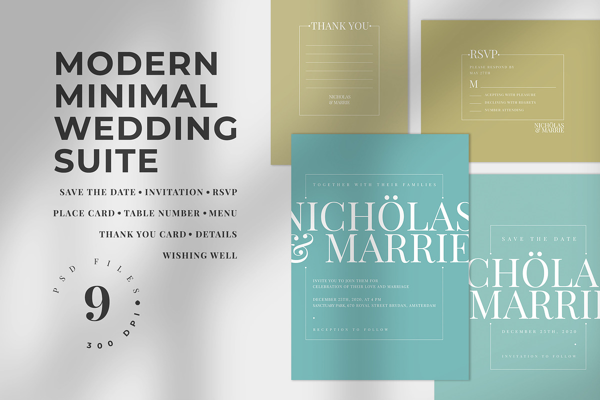 Modern Minimal Wedding Suite in Wedding Templates - product preview 8