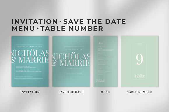 Modern Minimal Wedding Suite in Wedding Templates - product preview 4