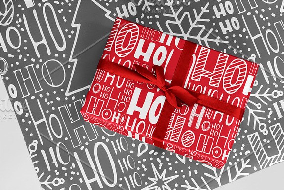HOHOHO Christmas winter background in Patterns - product preview 2