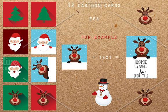 HOHOHO Christmas winter background in Patterns - product preview 5
