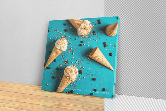 Square Canvas Ratio 1x1 Mockup 03 in Print Mockups - product preview 4