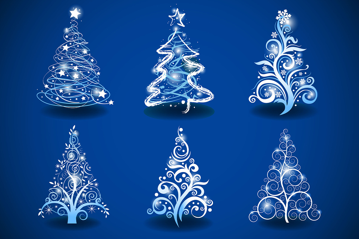 Festive Christmas tree, decorative in Illustrations - product preview 8