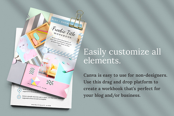 Workbook Canva Templates (Colfax) in Stationery Templates - product preview 1
