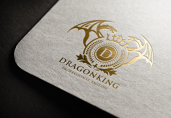 Dragon King Crests Logo in Logo Templates - product preview 1