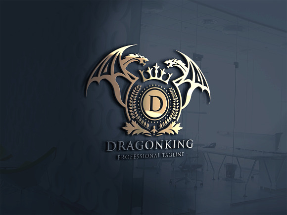 Dragon King Crests Logo in Logo Templates - product preview 2