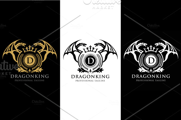 Dragon King Crests Logo in Logo Templates - product preview 3