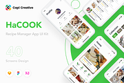 HaCOOK - Recipe Manager App UI Kit