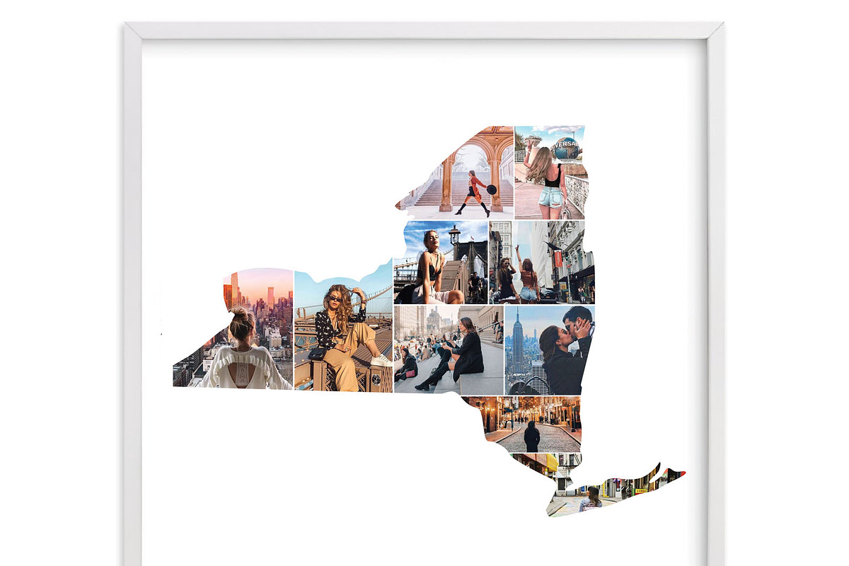 New York state photo Collage in Stationery Templates - product preview 8