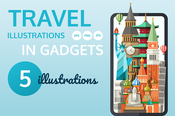 Travel illustrations On Screens