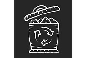Recycling chalk icon
