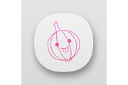 Onion cute kawaii app character