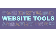Website tools word concepts banner