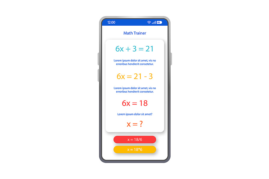 Math trainer app interface in Mobile & Web Mockups - product preview 8