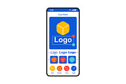 Logo maker app smartphone interface