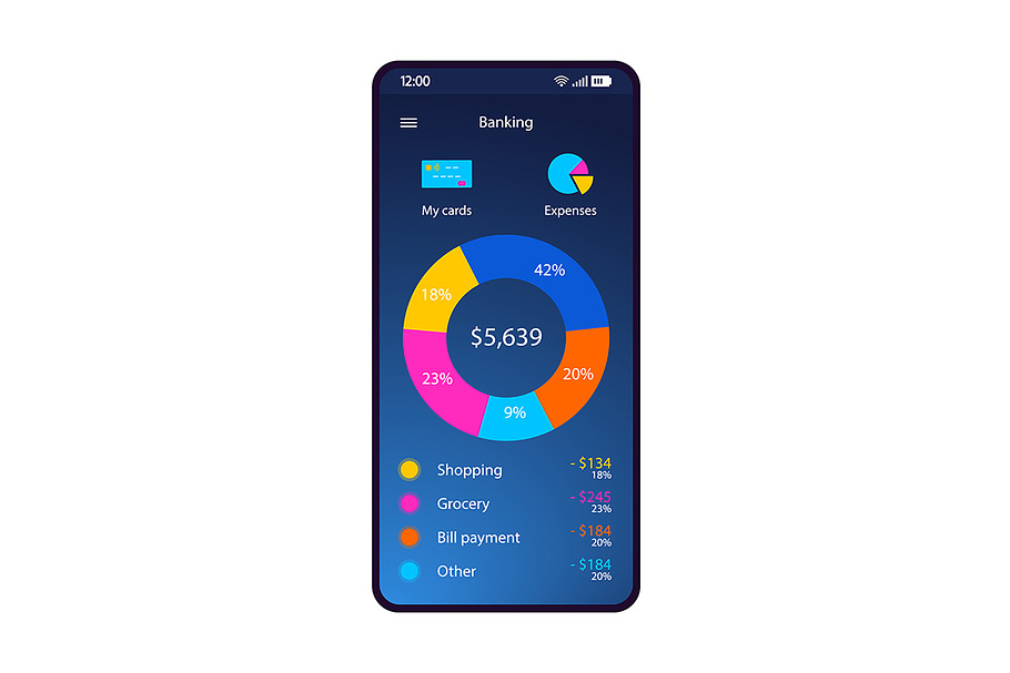 Banking smartphone interface in Mobile & Web Mockups - product preview 8