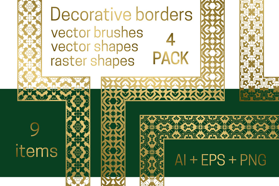 Decorative borders pack 4 in Add-Ons - product preview 8