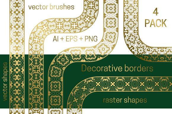 Decorative borders pack 4 in Add-Ons - product preview 1