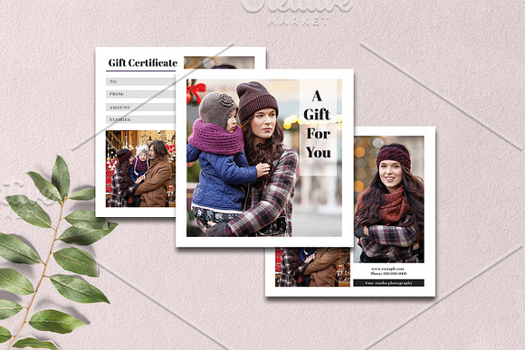 Photographer Gift Certificate V19 in Card Templates - product preview 2