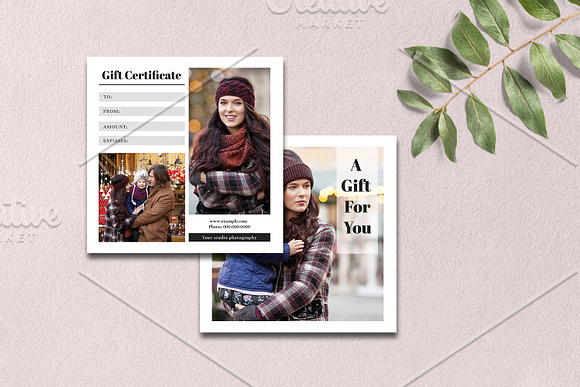 Photographer Gift Certificate V19 in Card Templates - product preview 3