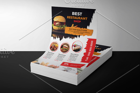 Restaurant Menu | Food Menu V1125 in Flyer Templates - product preview 1