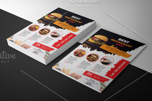 Restaurant Menu | Food Menu V1125 in Flyer Templates - product preview 2