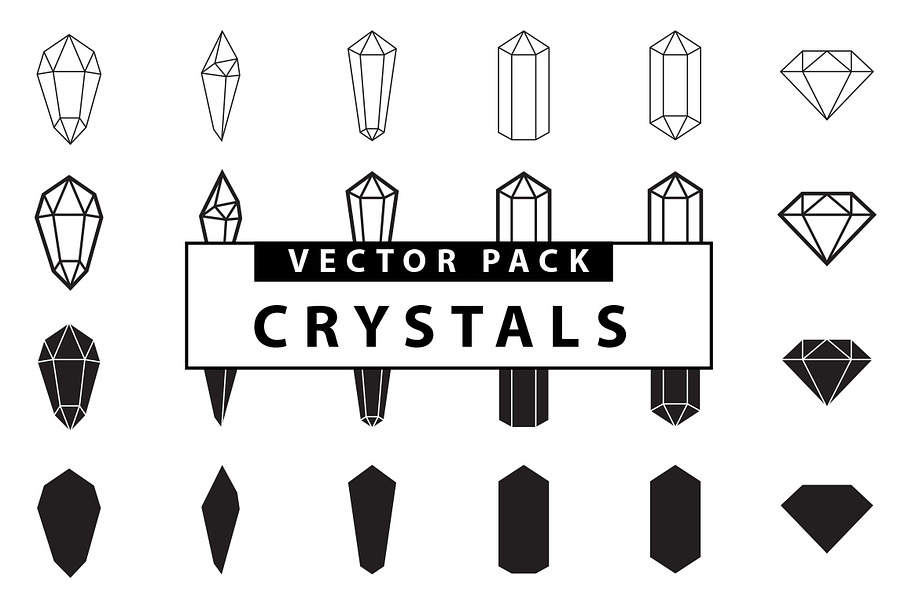 Crystals Vector Pack in Objects - product preview 8